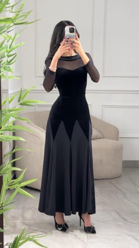 فستان اسود طويل BLACK
