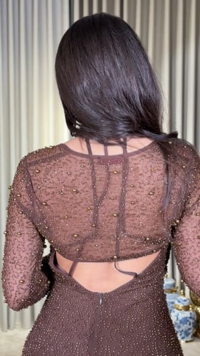 جاكيت شك لؤلؤ موكا