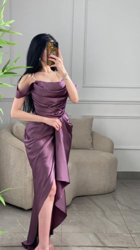 فستان ستان سهرة