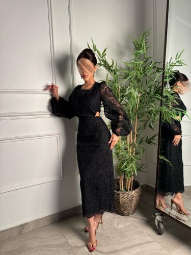 فستان دانتيل اسود -