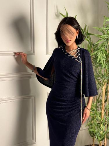 فستان استرتش مزبن بطيات