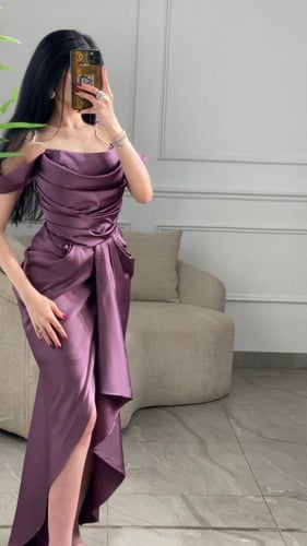 فستان ستان سهرة