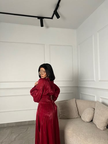 فستان كروسية بلمعة