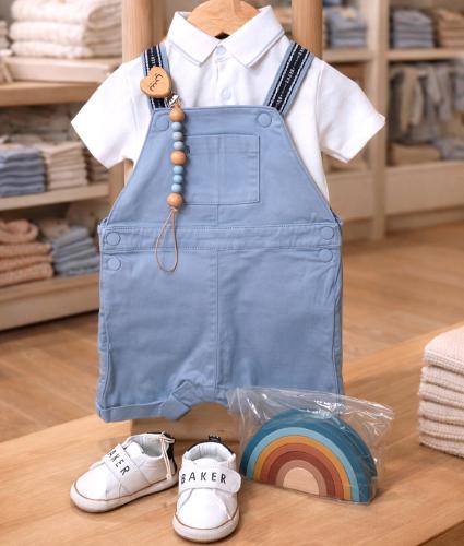 طقم مواليد أولاد فاخر من Baker – بدلة رسمية مع قمي...