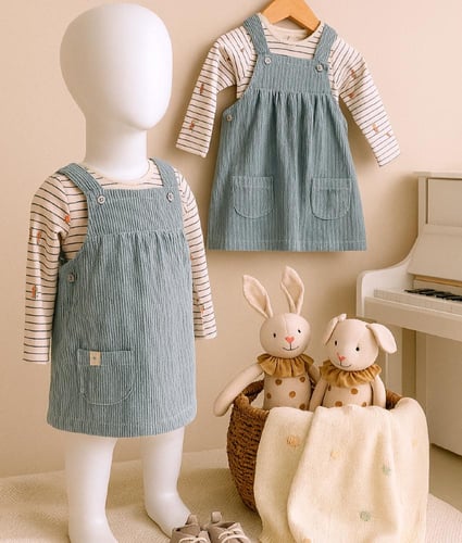 هدية مواليد بنات فخمة فستان شتوي من نكست فاخر مع ب...