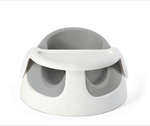 كرسي اطفال بيبي سناغ بصينية العاب -رمادي /وردي