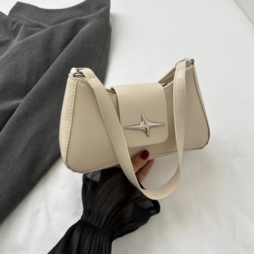 حقائب كتف كلاسيكية من الفضة للنساء