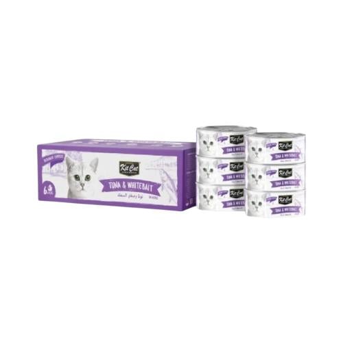 كت كات تونا مع صغار السمك طعام رطب للقطط 6×50جرام