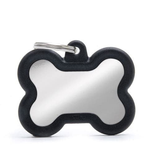 قلادة على شكل عظمة بإيطار اسود