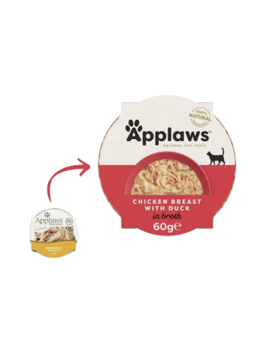 أبلاوز صحن طعام رطب للقطط بنكهة الدجاج و البط 60 ج...