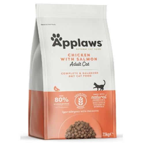 أبلاوز طعام جاف للقطط بنكهة الدجاج و السالمون بأحج...