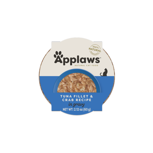 أبلاوز صحن طعام رطب للقطط بنكهة تونا مع السلطعون 6...