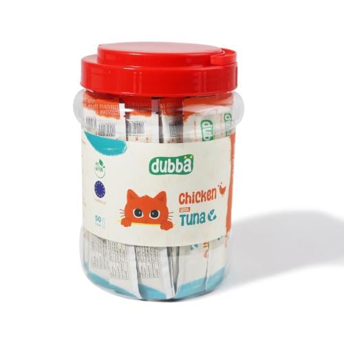 دوبا علبة مكافأت بنكهة الدجاج مع تونا 50*15 جرام