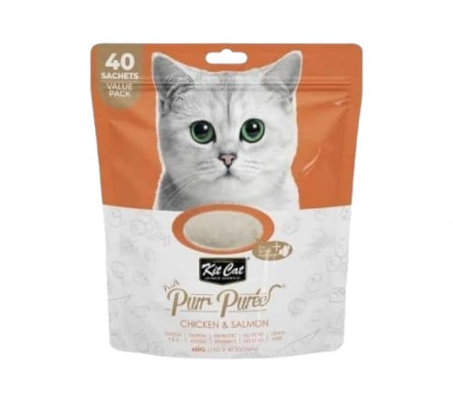 كت كات مكافآت للقطط بنكهة دجاج وسالمون المهروس 15غ...