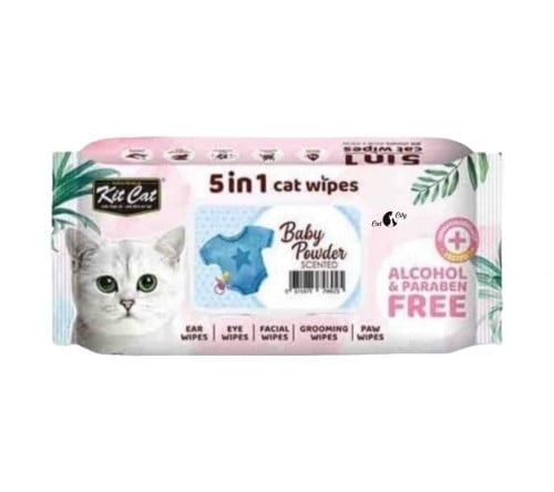 كت كات مناديل معطرة 5 في 1 برائحة بودرة الاطفال 80...