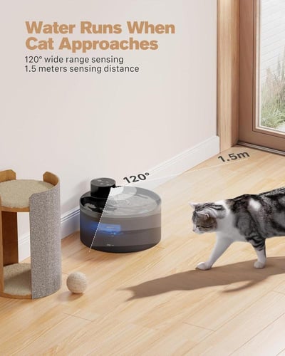 نافورة قطط لاسلكية مستشعرة الحركة