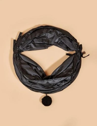 لعبة نفق مستطيله الشكل اسود للقطط