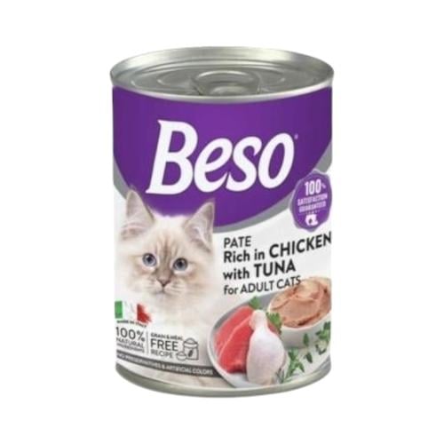 بيسو باتي غني بنكهة الدجاج والتونة غذاء متكامل للق...