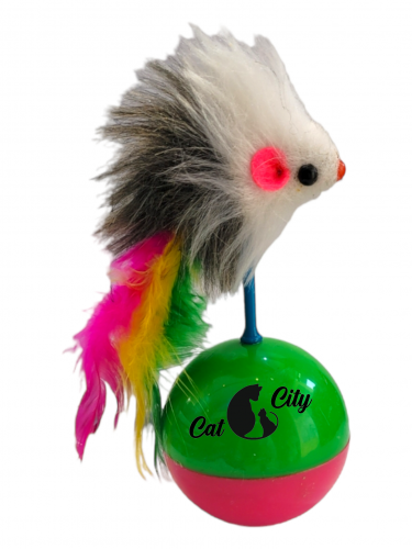 لعبة قطط كوره مع سناره على شكل فأر