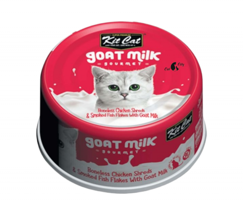 كت كات الدجاج و السمك المدخن و حليب الماعز 70 جرام