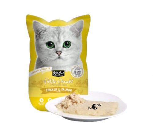 كت كات بتيت باوتش طعام رطب للقطط بنكهة الدجاج والس...