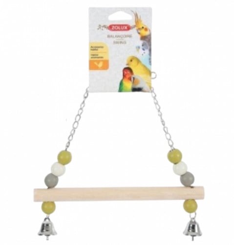 زولكس ارجوحة خشب مع اطار حديد للطيور الصغيرة