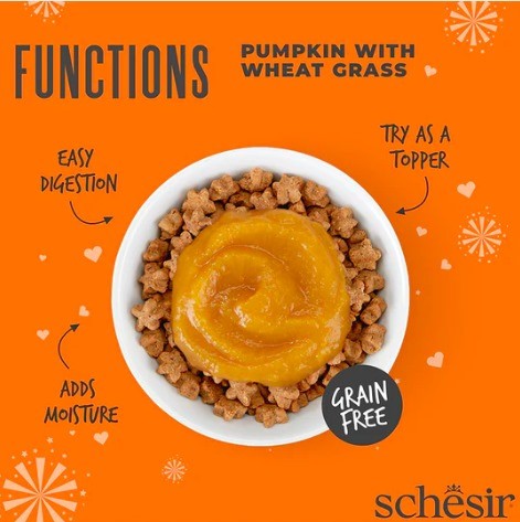 شيزر اظرف طعام رطب للوظائف الهضمية بنكهة اليقطين م...