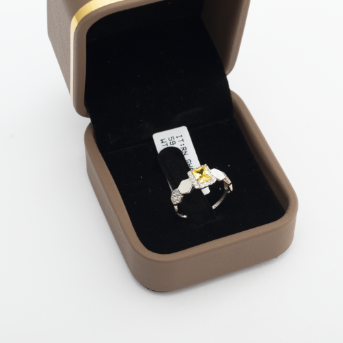 خاتم ذهب ابيض 18k