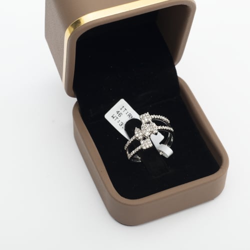 خاتم ذهب ابيض 18k