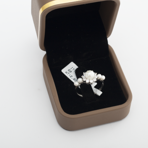 خاتم ذهب ابيض 18k