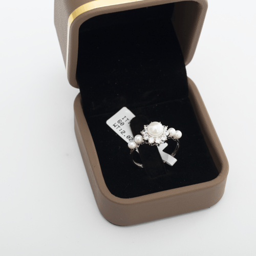 خاتم ذهب ابيض 18k