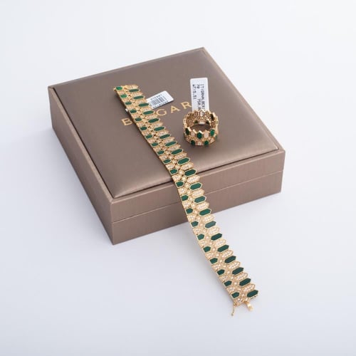 طقم اسواره و خاتم ذهب تصميم عالمي