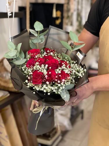 بوكية طبيعي مع بالون هيليوم