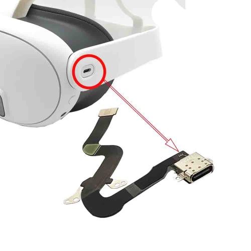 مدخل الشاحن USB-C لنظارة لميتا كويست 3 Meta Quest