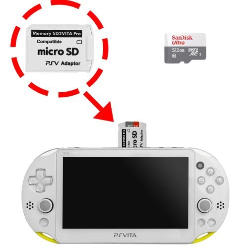 محول بطاقة ذاكرة SD2VITA Pro لجهاز PS Vita