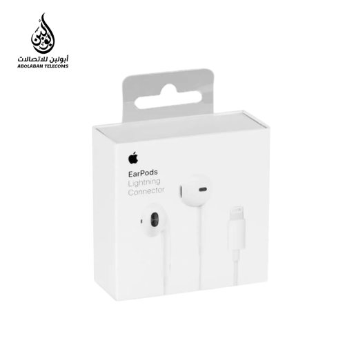 سماعة سلك ابل ايفون الاصليه ابيض منفذ لايتنينج وكا...