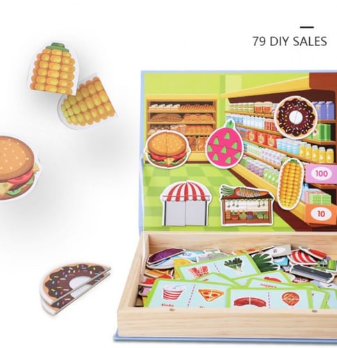 لعبة تعليمية تركيبة بالمغناطيس سوبر ماركت