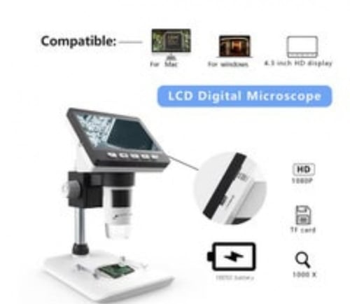مجهر ميكروسكوب رقمي بشاشة LCD