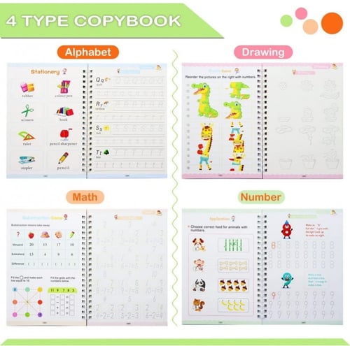 كتاب السحري ( مع قلم وحامل قلم مساعد ) 4 عناوين