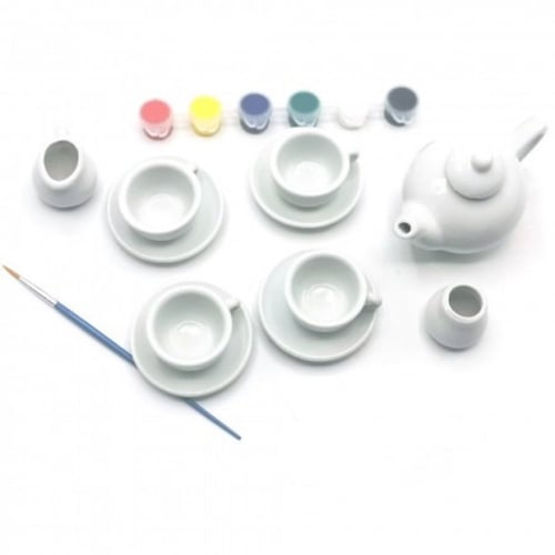 لعبة مجموعة تلوين عدة الشاي للاطفال - سيراميك