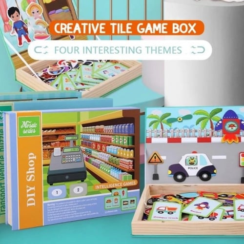 لعبة تعليمية تركيبة بالمغناطيس سوبر ماركت