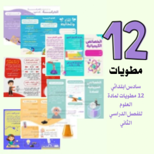 جميع مطويات علوم لصف سادس الفصل الدراسي الثاني pdf