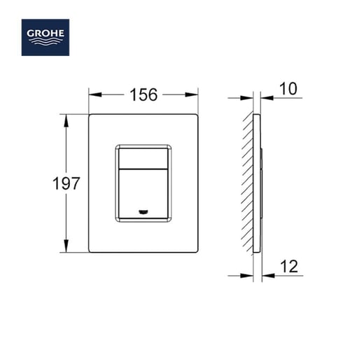 وجه سيفون ضغطتين مربع GR-38732 | جروهي GRHOE