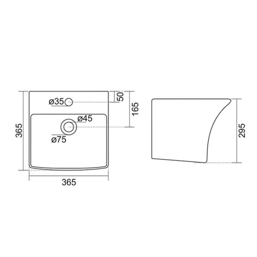 مغسلة معلقة كاستل هندي