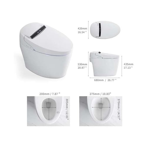 كرسي افرنجي بريموت تاتو ابيض 30 سم