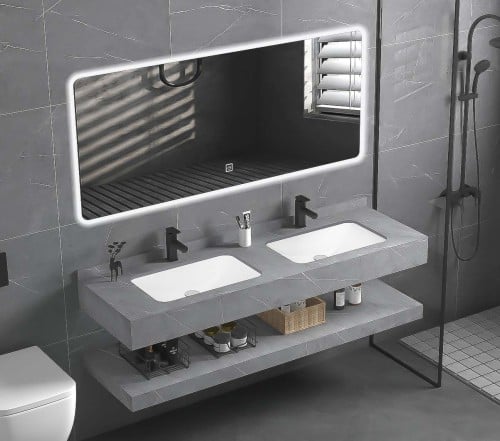 مغسلة رخام 12212291 - OS176 مقاس 150 سم ليزر رمادي...