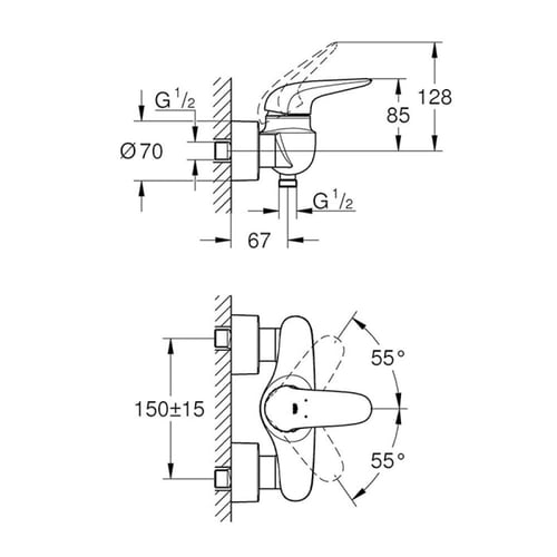 خلاط شطاف يورستايل 33590003 | جروهي GROHE