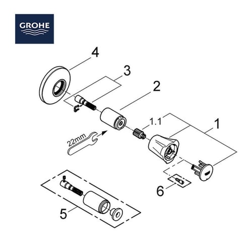 يد محبس ظرف GR:19854001 | جروهي GROHE