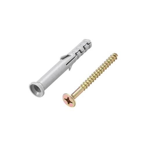 علبة خابور بلاستيك مع مسمار 6 * 35 مم 100 حبة