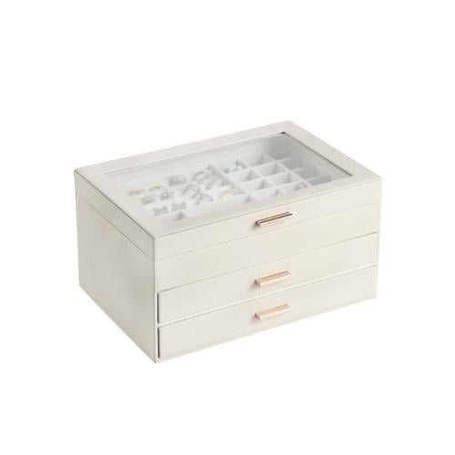 حقيبه منظم مجوهرات واكسسوارات 3 ادوار جلد